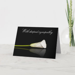 Calla lily sympathy card