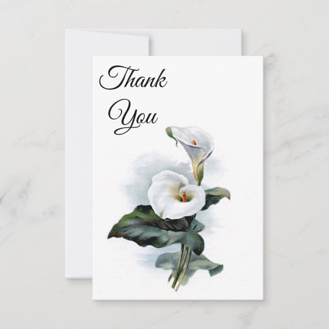 Calla Lily Thank You Note Card (Front)