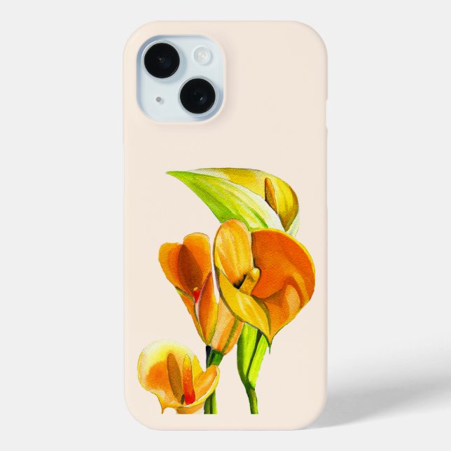Calla lily watercolor flower art Case-Mate iPhone case (Back)