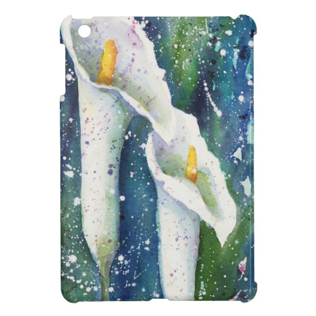 Calla Lily watercolor iPad cover Mini Case (Back)