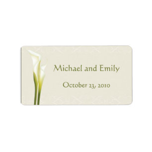 Calla Lily Wedding Favour Labels