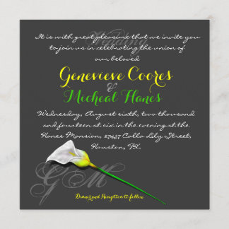 Calla Lily Wedding Invitation (Vers.3)