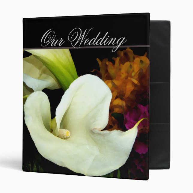 Calla lily Wedding Planner Binder (Front/Inside)