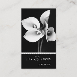 calla lily wedding website enclosure card