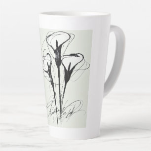 Calla Lines   Minimal Botanical Coffee Mug