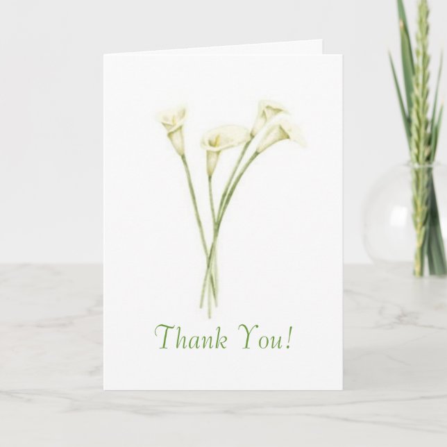 Calla Thank You! Thank You Card (Front)