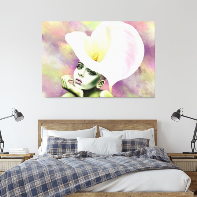Calla Woman Canvas Print (Insitu(Bedroom))