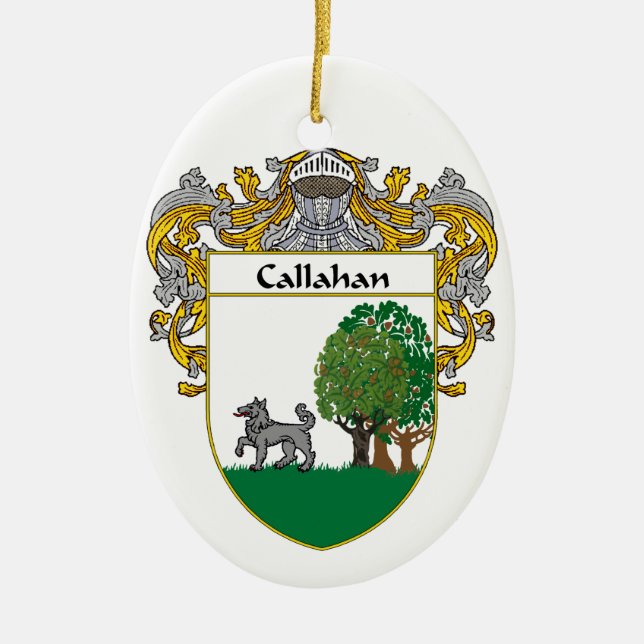 Callahan Coat of Arms/Family Crest Ceramic Ornament (Front)
