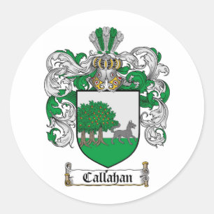 CALLAHAN FAMILY CREST - CALLAHAN COAT OF ARMS CLASSIC ROUND STICKER