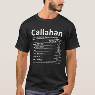 CALLAHAN Nutrition Funny Birthday Personalized Nam T-Shirt
