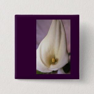 Callalily 2 Inch Square Button