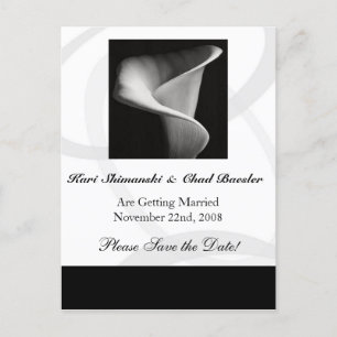 CallaLily Save the Date Announcement Postcard