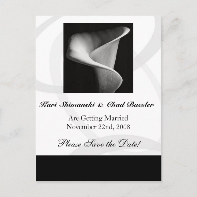 CallaLily Save the Date Announcement Postcard (Front)