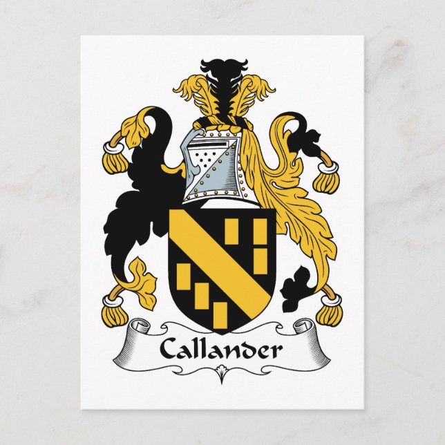 Callander Family Crest Postcard (Front)