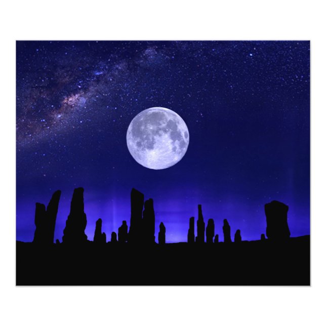 Callanish Stones Under The Supermoon Photo Print (Front)