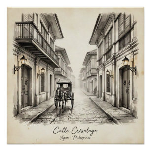 Calle Crisologo Vigan Heritage Street Wall Art