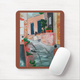 Calle Del San Miguel Painting by Alfred Fox Mouse Pad