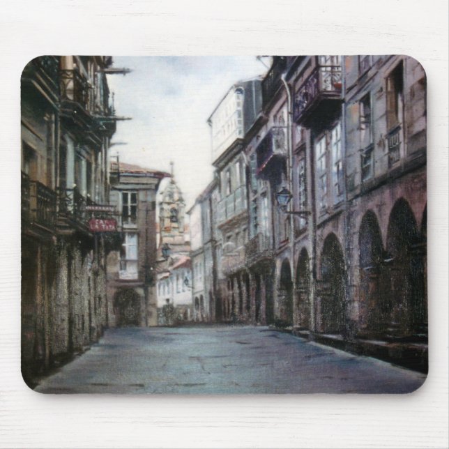 Calle del Villar (Santiago de Compostela) Mouse Pad (Front)