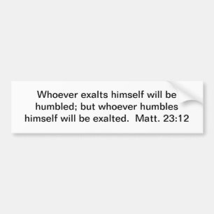 Called To Humility Bumper Sticker