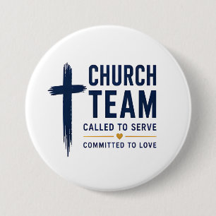 Called to Serve Church Team Christian 3 Inch Round Button