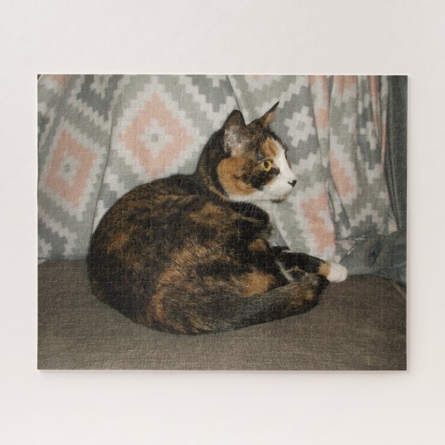 Callie Cat on Sofa Jigsaw Puzzle (Horizontal)