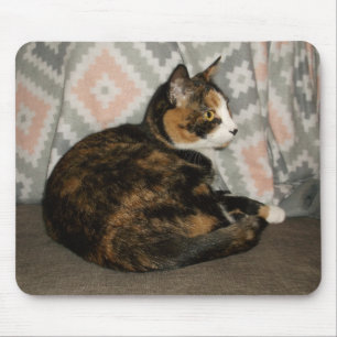 Callie Cat on Sofa Mouse Pad