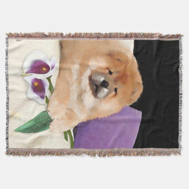 CALLIE heARTdog chow throw Blanket (Front)