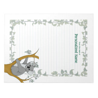 Callie Koala White Ivy Lined Notepad