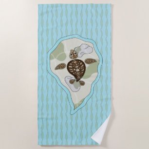 Callie the Sea Turtle Beach Towel