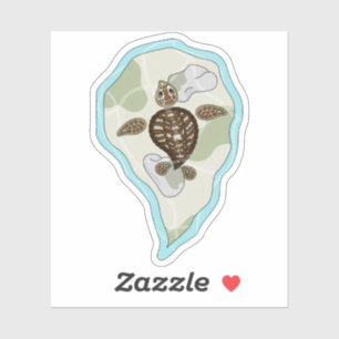 Callie the Sea Turtle Contour Sticker