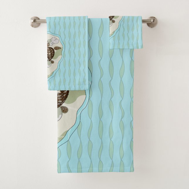 Callie the Sea Turtle Towel Set (Insitu)