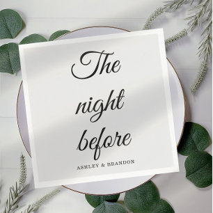 Calligraph Script The Night Before Napkins