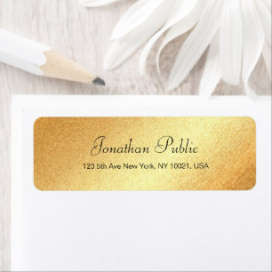 Calligraphed Faux Gold Elegant Modern Hand Script