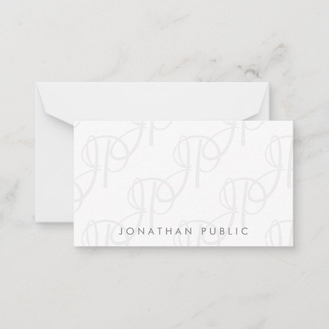 Calligraphed Monogram Simple Template Minimalist (Front)