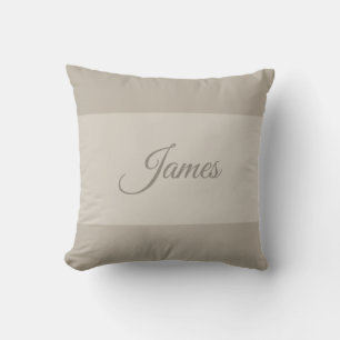 Calligraphed Name Script Elegant Modern Plain Chic Throw Pillow