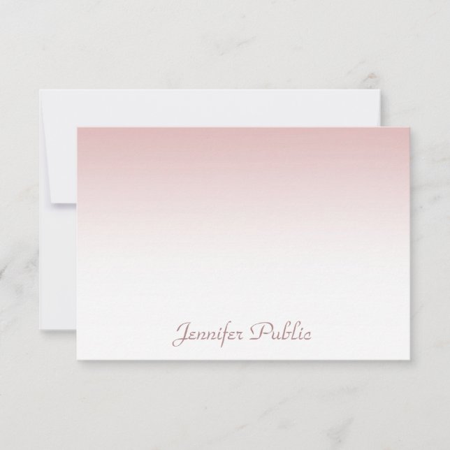 Calligraphed Script Beautiful Rose Gold Template (Front)