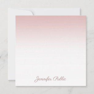Calligraphed Script Name Rose Gold Modern Template