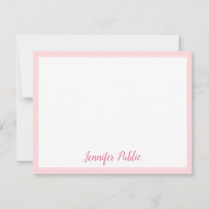 Calligraphed Script Pink Border Elegant Template