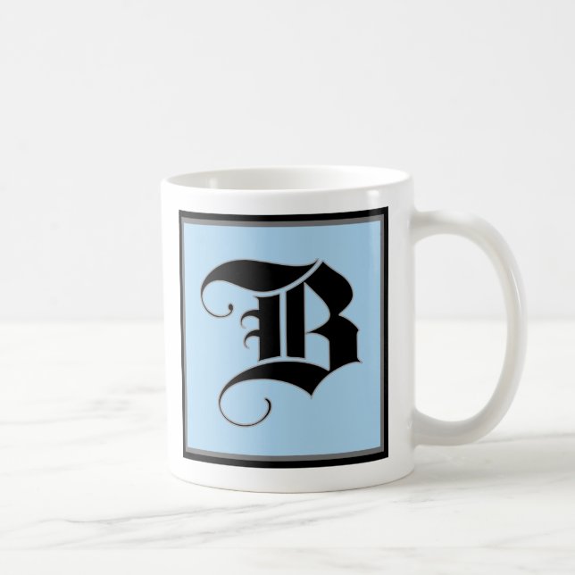 Calligraphic Capital Letter B Coffee Mug  (Right)