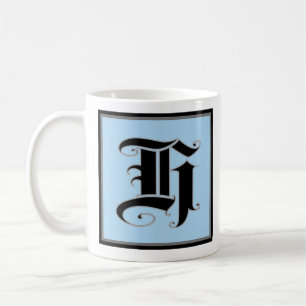 Calligraphic Capital Letter H Coffee Mug