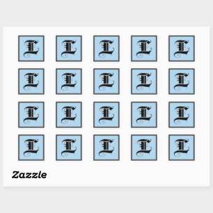 Calligraphic Capital Letter L Square Sticker