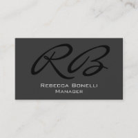 Calligraphic Monogram Carte de visite professionne