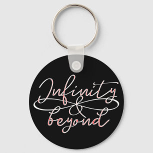 Calligraphic Quote Simple Infinity Endless Symbol Keychain