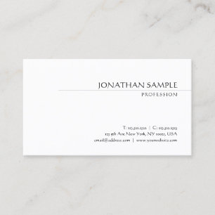Calligraphic Typed Elegant Minimalist Modern Plain Business Card