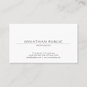 Calligraphic Typed Elegant Simple Professional Top Business Card