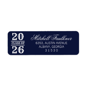 Calligraphie 2024 Diplôme Bleu Adresse de Retour