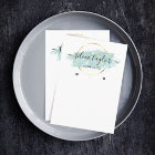 Calligraphie art Écouter carte d'affichage bleu