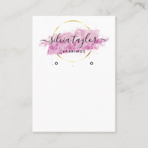Calligraphie art Écouter carte d'affichage rose