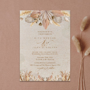 Calligraphie Automne Boho Script Faire-part de mar