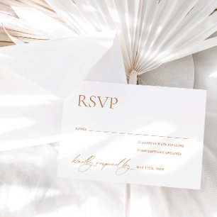 Calligraphie Blanc & Terracotta Mariage RSVP